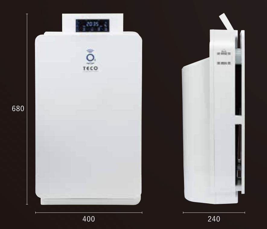 色ホワイトタムラテコ　空気清浄機能付オゾンエア消臭・除菌機　BT-180H
