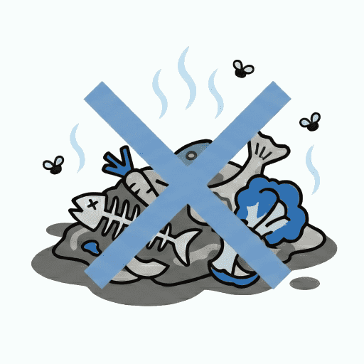 収集日まで生ゴミを放置・保管することは感染症リスクを増大させます。最大の予防策は生ゴミを放置しないことです。