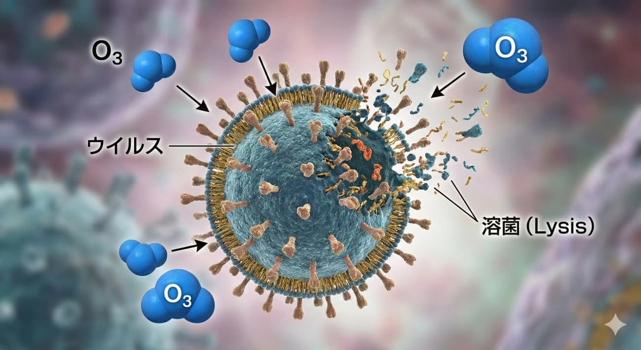 溶菌のプロセス図