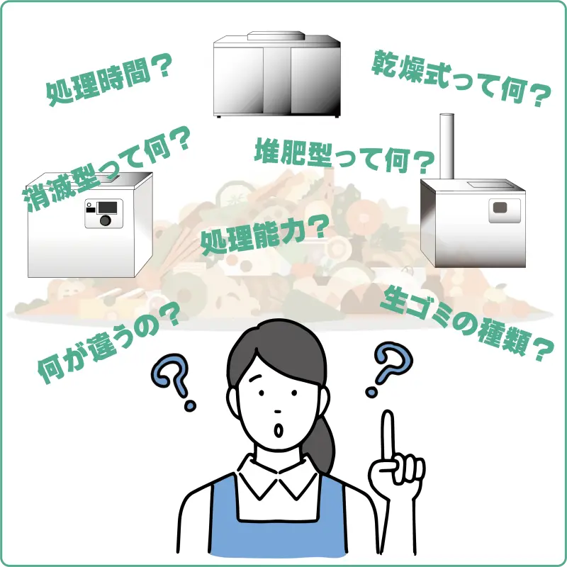 業務用生ゴミ処理機の選定に迷ったときの６つのポイントヘッダー画像