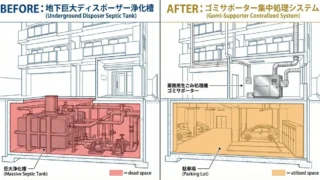 大規模開発での浄化槽リプレイス比較