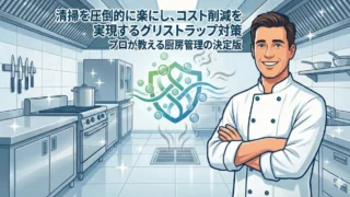 清掃を圧倒的に楽にし、コスト削減を実現するグリストラップ対策