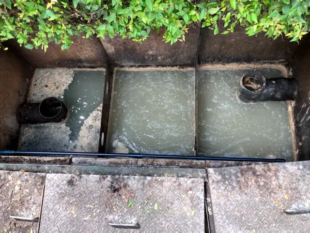 AICグリースオゾナイザー設置後のグリーストラップ