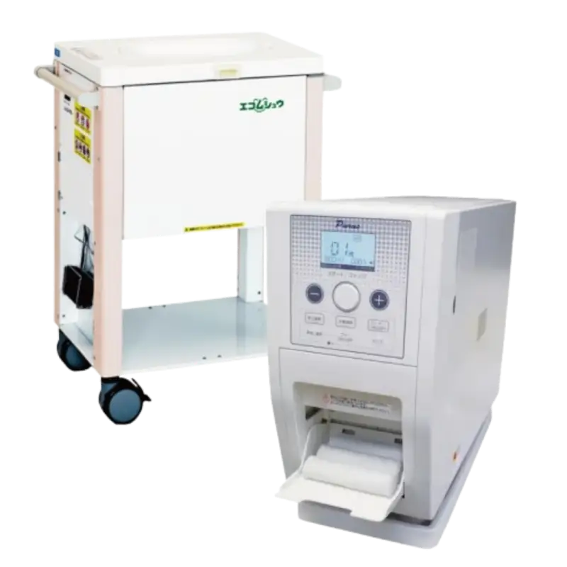 エコムシュウとプールスの製品イメージ