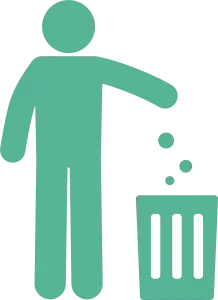 微生物分解により臭いを発生させない仕組み。