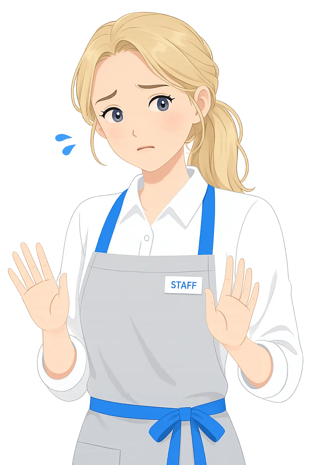 Illustration of staff struggling with the demanding task of grease trap cleaning.