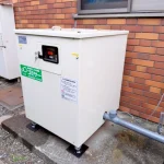 約20年の長期稼働を経て最新機種（GH20型）へリニューアルされた田無保育園様のゴミサー