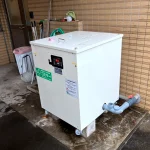 相武台新日本こども園様の屋外スペースに新たに設置(入れ替え)された、業務用生ごみ処理機ゴミサーGH-20型